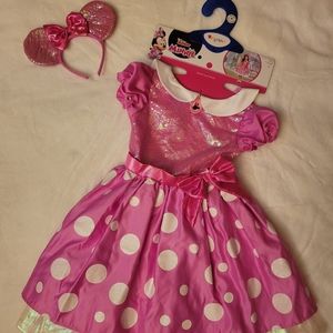 Minnie Mouse Sequin Girls Dress Costume Medium 7/8